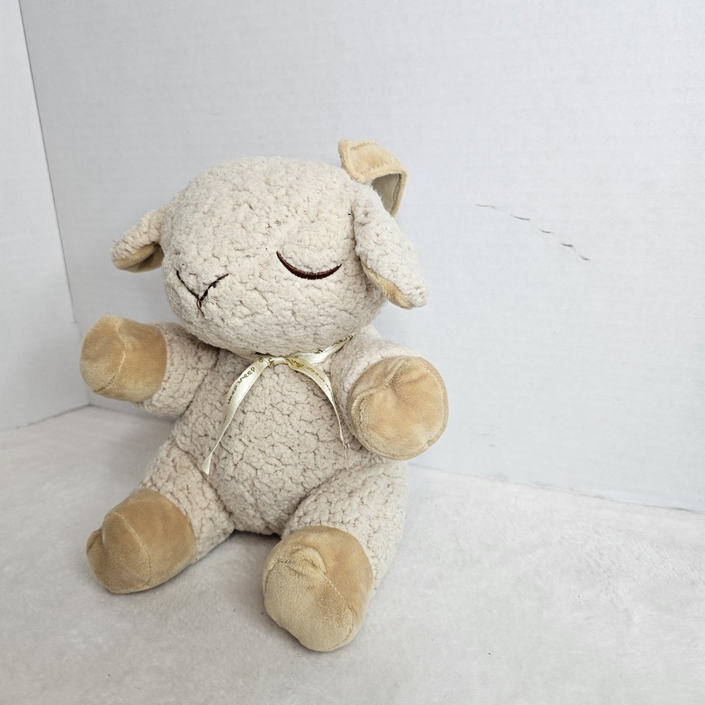 CloudB Nightime  Sleep Sheep Stuffed Animal Plush Heartbeat Timer Sounds 10"